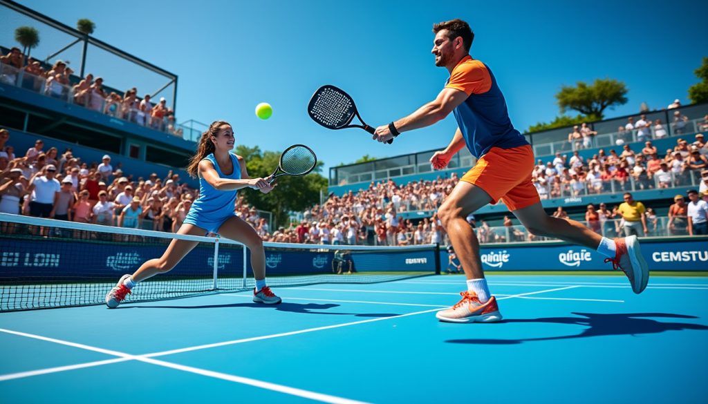Poster Toile Tennis Match Bondé - Affiche Murale Sportive 30x45cm Chambre Moderne