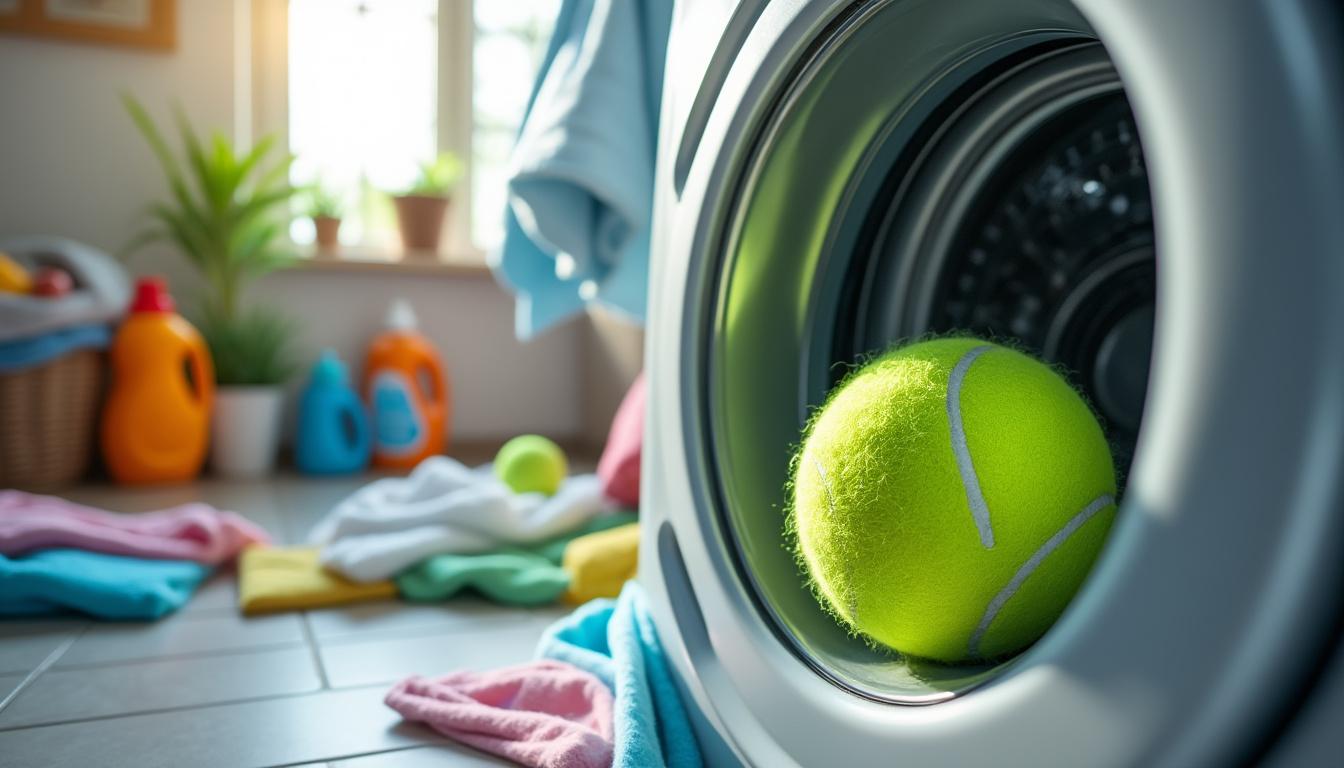 découvrez pourquoi placer une balle de tennis dans votre machine à laver peut améliorer le lavage, assouplir le linge et optimiser votre routine de lessive.
